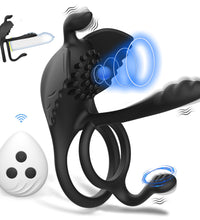 Venusfun Dual Rings 10 Vibrating Modes Penis Ring With Remote Control