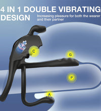 Venusfun Dual Rings 10 Vibrating Modes Penis Ring With Remote Control