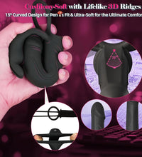 Venusfun Vibrating Anal Dildo with Strap On Dual Stimulation and G Spot Cock Ring for Couples