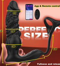 Venusfun App Controlled Fast Thrust Prostate Vibrator with Remote and Cock Ring for Men