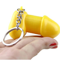 Venusfun Funny Prank Penis Keychain Ornament Car Key Decoration Spoof Gift for Adults