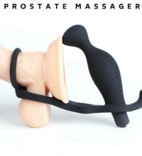 Venusfun Gay Male Insertable Vibrating Anal Plug Prostate Massager with Silicone Cock