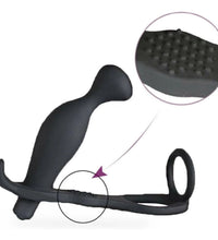 Venusfun Gay Male Insertable Vibrating Anal Plug Prostate Massager with Silicone Cock