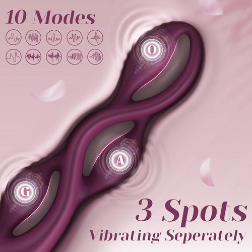 Venusfun G Spot Wand Vibrator Soft Silicone 10 Modes  for Women