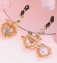 Venusfun Heart Bell Nipple Clamps for Women Light Up Metal Design for Sensory SM Play