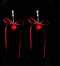 Venusfun Red Bowknot Heart Nipple Toy for Women Metal Breast Stimulator for BDSM