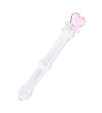 Venusfun 7 inches Heart Top Anal Dildo Glass Dildo Clitoris & Prostate Vibe