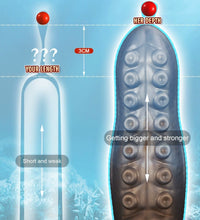 Venusfun Hollow Octopus Penis Sleeve Silicone Masturbator with 3cm Extension Ring