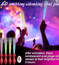 Venusfun LED Anal Plug Remote Control Silicone Vibrator with Multi Mode Vibration and Glow Effects