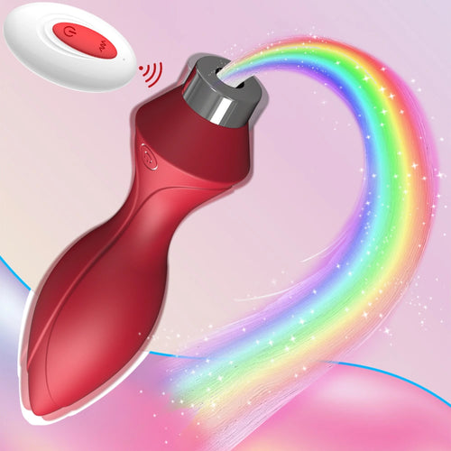 Venusfun LED Anal Plug Remote Control Silicone Vibrator with Multi Mode Vibration and Glow Effects