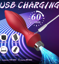 Venusfun LED Anal Plug Remote Control Silicone Vibrator with Multi Mode Vibration and Glow Effects