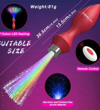 Venusfun LED Anal Plug Remote Control Silicone Vibrator with Multi Mode Vibration and Glow Effects