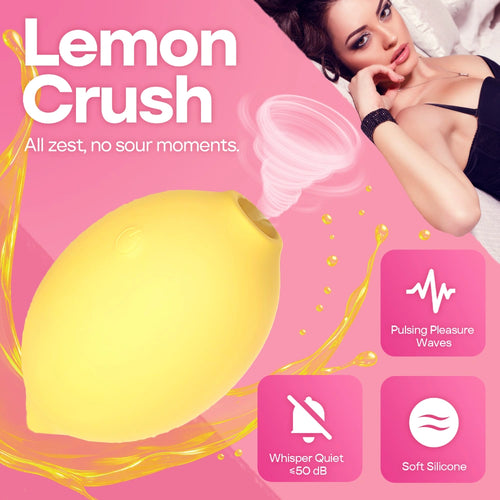 Venusfun Lemon Crush Air Pulse Clitoral Stimulator with 10 Modes Oral Suction for Women