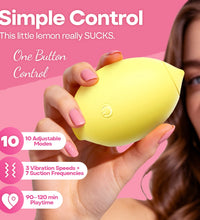 Venusfun Lemon Crush Air Pulse Clitoral Stimulator with 10 Modes Oral Suction for Women