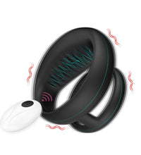 Venusfun Locking Vibrating Cock Ring for Men 9 Mode Silicone Delay Enhancer for Extended