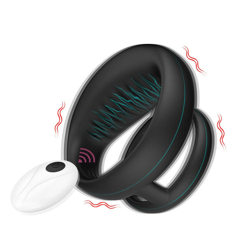 Venusfun Locking Vibrating Cock Ring for Men 9 Mode Silicone Delay Enhancer for Extended