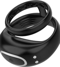 Venusfun Locking Vibrating Cock Ring for Men 9 Mode Silicone Delay Enhancer for Extended