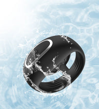 Venusfun Locking Vibrating Cock Ring for Men 9 Mode Silicone Delay Enhancer for Extended