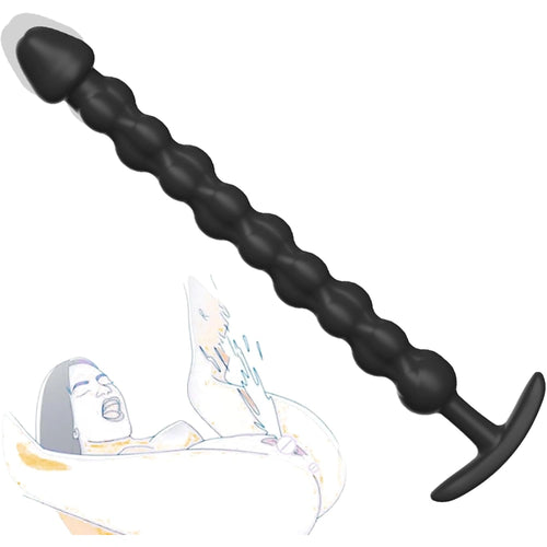 Venusfun Silicone Anal Beads Plug for Deep P Spot Play Flexible Perineum Massager