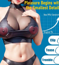 Venusfun Heart-Shaped Magnetic Nipple Vibrator with Remote Control 10 Modes for Intense Play