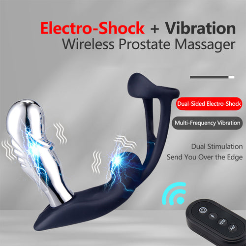 Venusfun Vibrating Male Prostate Massager with Dual Electro-Stimulation