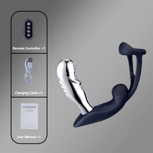 Venusfun Vibrating Male Prostate Massager with Dual Electro-Stimulation