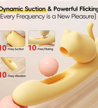 Venusfun Meow 2 in 1 Detachable Sucking Thumping Clit Vibrator