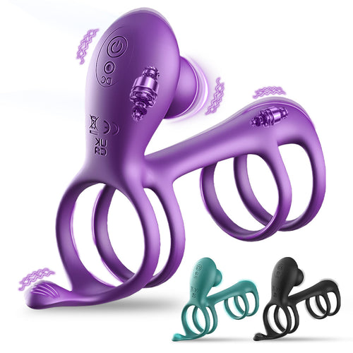 Venusfun Morgana Dual Ring Vibrating Cock Ring With Remote Control