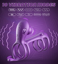 Venusfun Morgana Dual Ring Vibrating Cock Ring With Remote Control