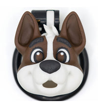 Venusfun Dog Head Shaped Penis Chastity Cage with Single Arc Ring