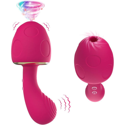 Venusfun Mushroom-shaped 10 Speeds Clit Suction Vibrator Oral Simulator