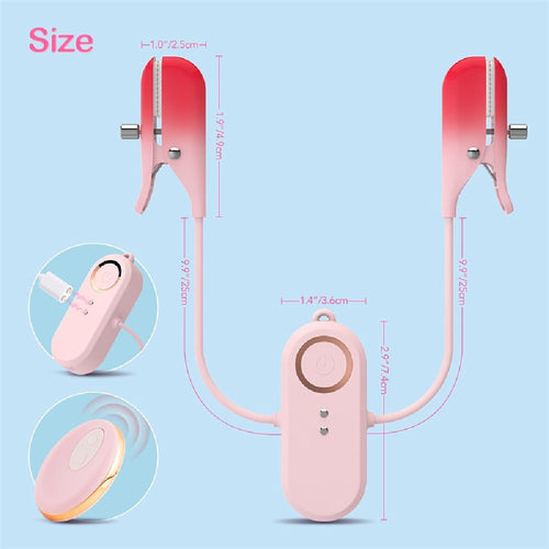 Venusfun Nipple stim Adjustable Breast Clamps Silicone Wearable Tits Massager