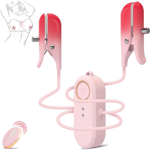 Venusfun Nipple stim Adjustable Breast Clamps Silicone Wearable Tits Massager