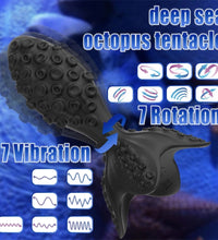 Venusfun Octopus Butt Plug Vibrator with 7 Vibration & Rotation Modes for Prostate and Anal Play