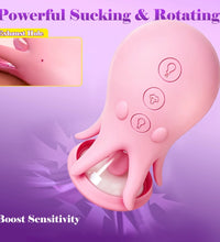 Venusfun Octopus Nipple Sucker 9 Modes Licking Tongue Vibrator with 3 Suction Levels