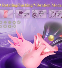 Venusfun Octopus Nipple Sucker 9 Modes Licking Tongue Vibrator with 3 Suction Levels