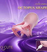 Venusfun Octopus Nipple Sucker 9 Modes Licking Tongue Vibrator with 3 Suction Levels