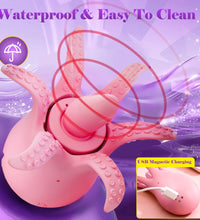 Venusfun Octopus Nipple Sucker 9 Modes Licking Tongue Vibrator with 3 Suction Levels