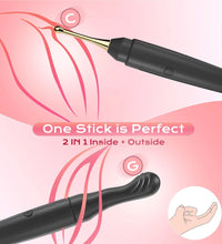 Venusfun Upgraded Silicone Mini Wand Vibrator with Dual Motor G Spot and Clit Stimulation for Women