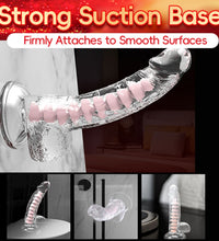 Venusfun Realistic Crystal Clear Giant Dildo With Suction Cup for Female