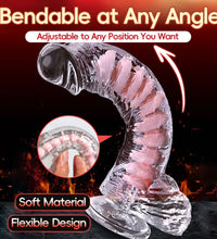 Venusfun Realistic Crystal Clear Giant Dildo With Suction Cup for Female