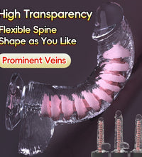 Venusfun Realistic Crystal Clear Giant Dildo With Suction Cup for Female