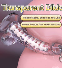 Venusfun Realistic Crystal Clear Giant Dildo With Suction Cup for Female