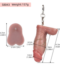 Venusfun Realistic Texture Mini Penis Keychain Prank Toy
