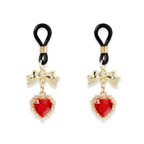 Venusfun Luxurious Red Gemstone Nipple Clips Adjustable Boob Clamps