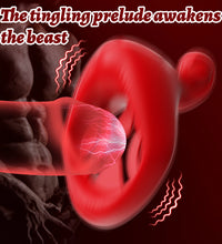 Venusfun Red Mouth Wearable Vibrating Cock Ring with APP Control for Couples