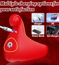 Venusfun Red Mouth Wearable Vibrating Cock Ring with APP Control for Couples