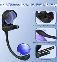 Venusfun Remote Prostate Massager & Anal Plug 2 in 1 Testis Massager