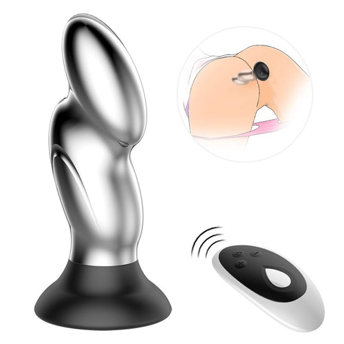 Venusfun 10 Speeds Remote Metal Anal Plug Prostate Massager