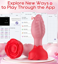Venusfun App Controlled Rose Rotating Vibrating Butt Plug Anal Vibe Backdoor Trainer